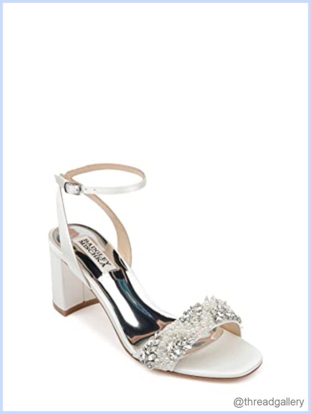 Block Heel Sandal Open Toe Ankle Strap Satin Leather Sole Wedding Evening